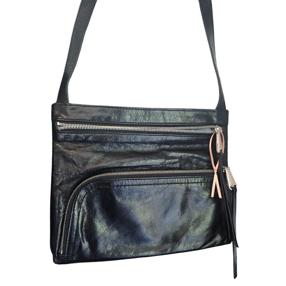 HOBO The Original Cassie Black Genuine Leather Crossbody Bag Boho Whimsigoth